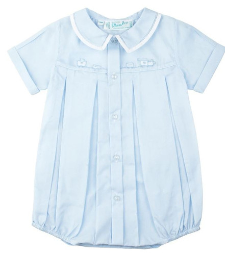 Ric Rac Button Belt Jumper White Blue 9 Month Feltman Bro.