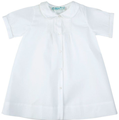Boys Embroidered Collar Daygown White 0 3 Mo. Feltman
