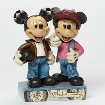 Biking Sweethearts Mickey And Minnie Figurine  Jim Shore