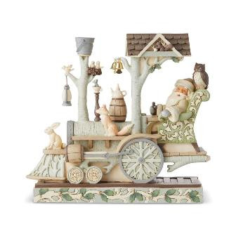 Woodland Train With Santa - Jim Shore Collectible