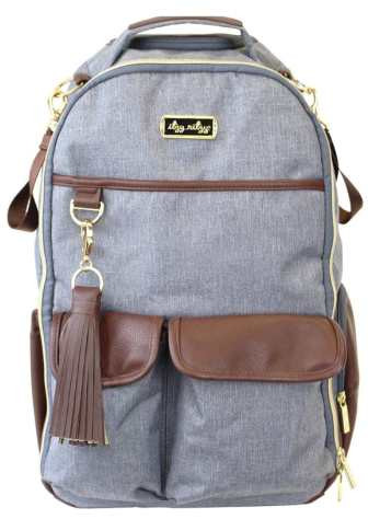 Itzy Ritzy Heather Gray Boss Backpack Diaper Bag