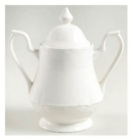 Richmond White Johnson Brothers Sugar And Lid