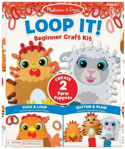 MELISSA AND DOUG LOOP IT - CRA - MELISSA AND DOUG LOOP IT - CRAFT KIT - FARM PUPPETS