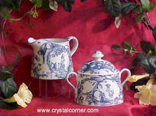 Provincial Garden Blue Spode Sugar And Lid