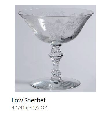 Cherokee Rose Tiffin  #17403 Low Sherbet