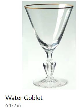 Mansfield Tiffin Water Goblet