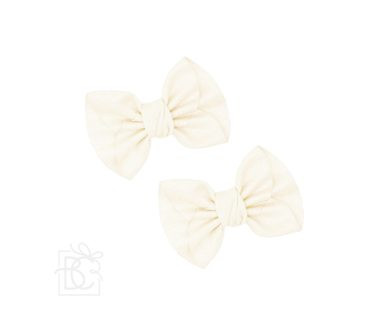 Bow Mini Anne Grosgrain Bow Antique White For Pigtails