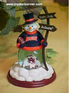 Snowman Water Globe Auburn