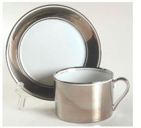 Platinum Rondelet Fitz And Floyd Cup And Saucer