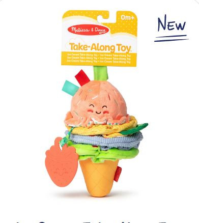 ICE CREAM TAKE-ALONG PULL TOY - ICE CREAM TAKE-ALONG PULL TOY MELISSA AND DOUG