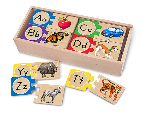 LETTER PUZZLES MELISSA and D - LETTER PUZZLES  MELISSA and  DOUG WOODEN TOYS AGE 4 and UP