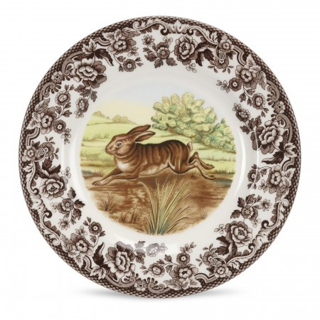 Woodland Spode Salad Plate Rabbit