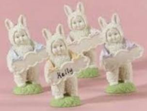Bunny Placecards Set/4 Retired Snowbunies   Department 56