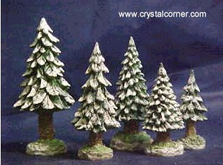 Village Evergreen Trees - Original Snow Village