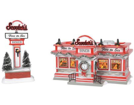 Scooters Diner Original Snow Village Department 56