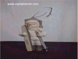 Girl With Skis Dated 2000 Ornament  Pretty As A Picture