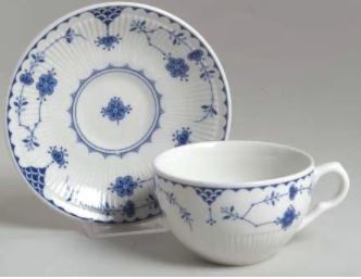 Demark Blue Johnson Cup And Saucer