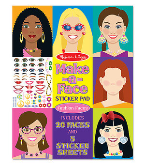 Make A Face Fashion Faces  Sticker Pad  Melissa And Doug Toy