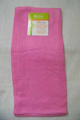 Bamboo Dish Towel Pink  16 X 24 Dishtowel Mukitchen
