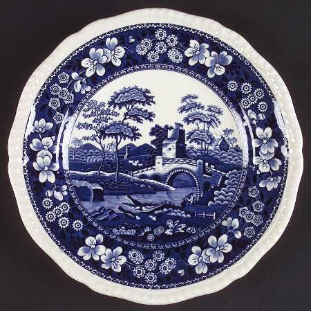 Blue Tower Spode Salad Plate