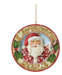 Jolly Santa Ornament Dated - Jim Shore Collectible - Jim Shore