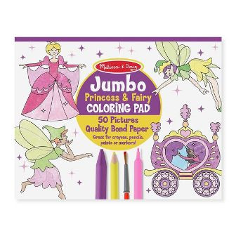 Jumbo Coloring Pad Princess and Fairy Melissa and Doug  Toys 3+