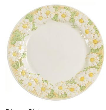 Sculptured Daisy Dinner Plate