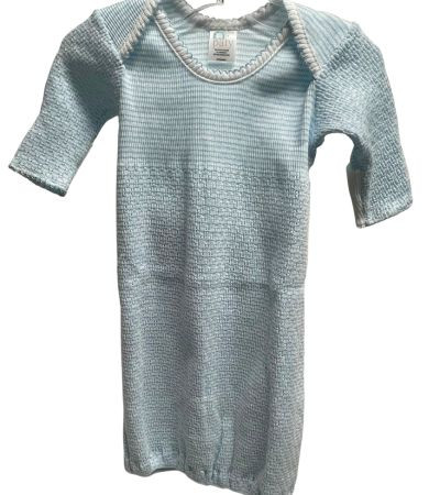 Long Sleeve Lap Shoulder Day Gown Solid 215 Blue