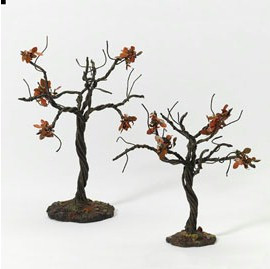 Original Snow Village - Scary Twisted Trees- Halloween