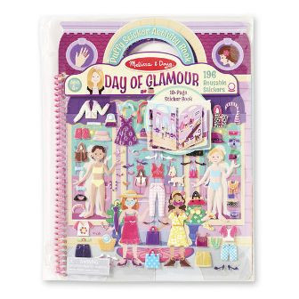 Deluxe Puffy Sticker Album Day Of Glamour Melissa And Doug