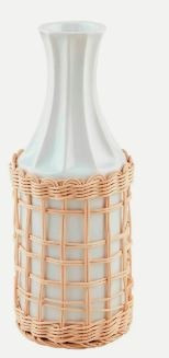 Mud Pie Gifts - Tall Rattan Wrapped Vase