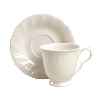 White Satin Nikko Cup And Saucer