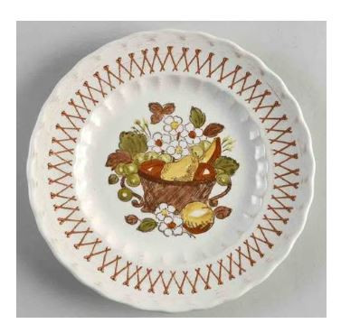 Fruit Basket Round Salad Plate