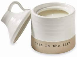 Mud Pie Gifts - This is The Life Stoneware Candle