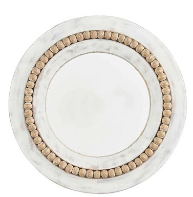Mud Pie Gifts Small Beaded 2 Toned Mirror Mud Pie Gifts