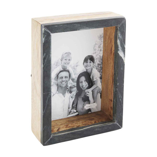 Mud Pie Gifts - Black Marble Block Frame 5X7