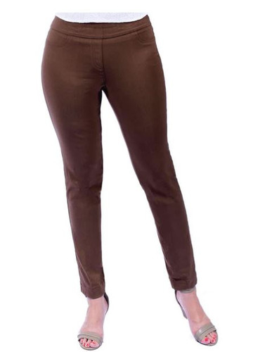 Wide Band Pull On Narrow Leg Chocolate Size 6 Slimsation Pan