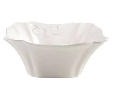 Arabesque White Round Soup Cereal Bowl