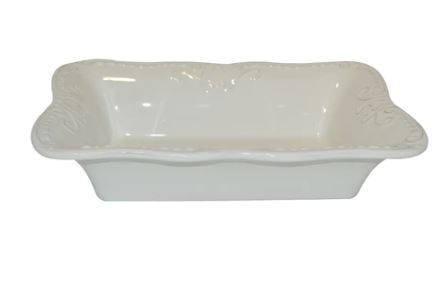 Isabella Ivory Skyros Medium Rectanglur Baker