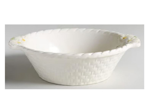Sculptured Daisy Round Vegetable or Serving Bowl