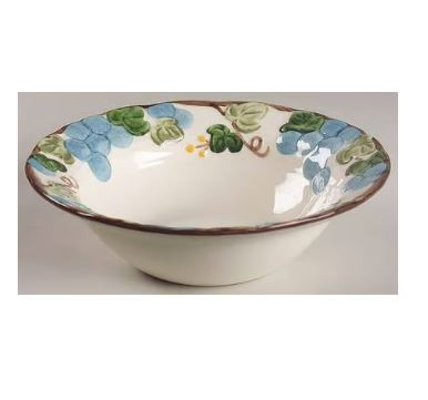 Sculptured Grape Round Soup Cereal Bowl