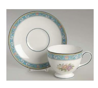 Runnymeade Turquoise Cup and Saucer - Wedgwood
