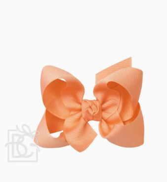 Light Coral 4.5 Grosgrain Bow/W Knot Large Alligator Clip