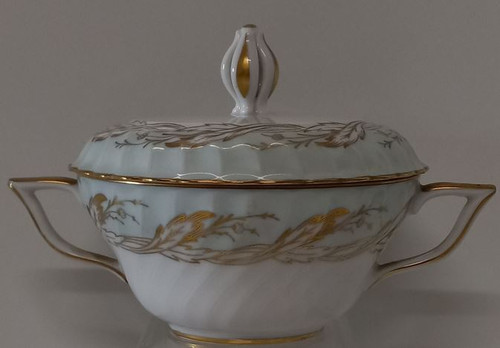 Regal Green With Gold Rim Royal Tettau Sugar And Lid