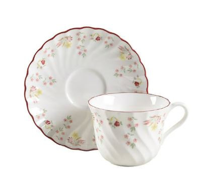 Charlotte Red Wedgwood Cup And Saucer