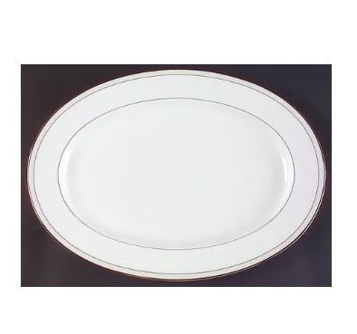 Platinum Beaded Pearl Nikko Oval Platter