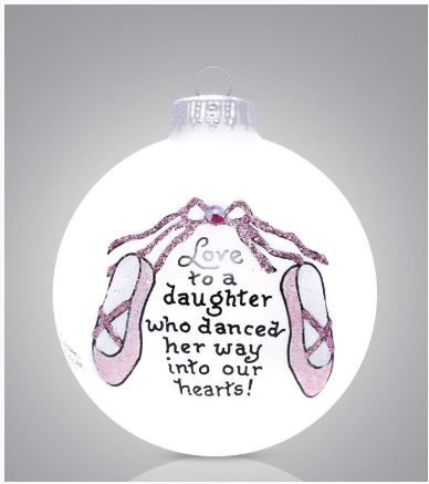 Daughter Ballerina Ornament Heart Gifts By Teresa