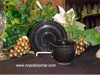 Fiestaware Black Homer Laughlin Cup And Saucer