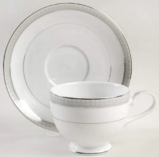 Platinum Crown Mikasa Cup And Saucer