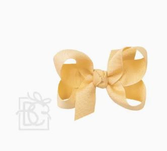 Lemonade Grosgrain Bow W/Knot Medium Alligator Clip 3.5